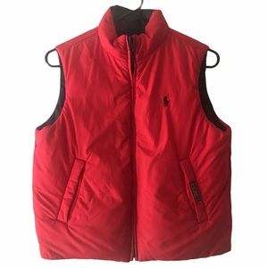 Polo RL kids reversible red/navy puffer ve…